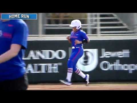 Boise State softball's Sydney Groves hits home run vs. Georgia