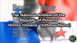 Panama National Anthem &quot;Himno Istmeno&quot; with music, vocal and lyrics Spanish w/English Translation