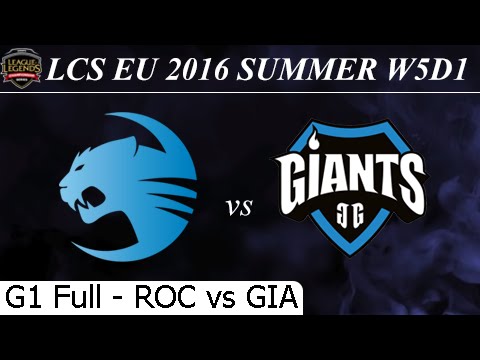 ROC vs GIA Game 1 Full 30/06/2016 - LCS EU Summer 2016 W5D1M2 Roccat vs Giants