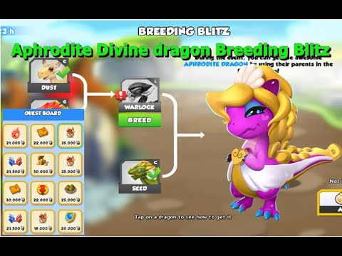 Aphrodite Divine dragon Breeding Blitz-Dragon Mania legends | Sugar rush clan event | DML