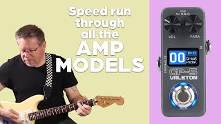 All the Amp models in the Valeton GP-5