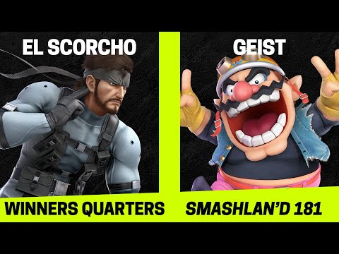 SmashLAN'd 181 Winners Quarters - El Scorcho vs Geist - SSBU Smash Ultimate Tournament