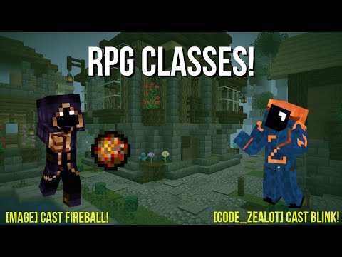 Minecraft RPG Classes! Datapack Download! Be a Mage and Shoot Fireballs! | 1.16+ WoW in Minecraft