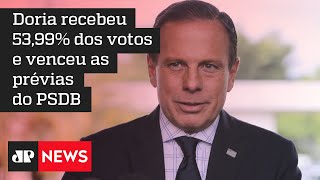 João Doria vence prévias do PSDB e será candidato à Presidência do Brasil