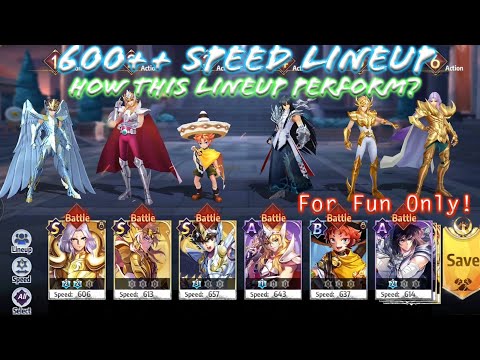 Saint Seiya: Awakening - 600+ Speed Lineup Battle at Galactic Duel PvP! For Fun only!