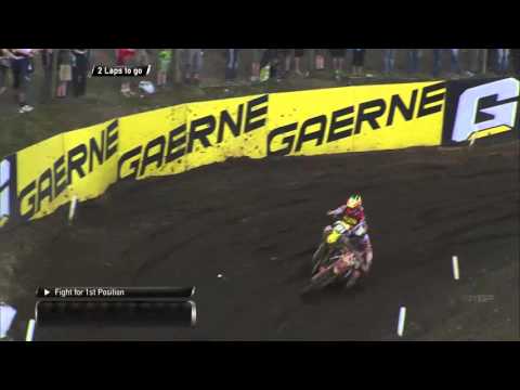 Jeffrey Herlings passes Jeremy Seewer MXGP of Germany MX2 race 2 - motocross 2016