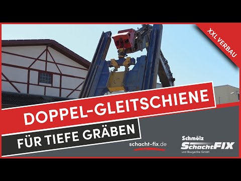 Doppelgleitschiene im Einsatz: SBH System Schmölz für tiefe Gräben