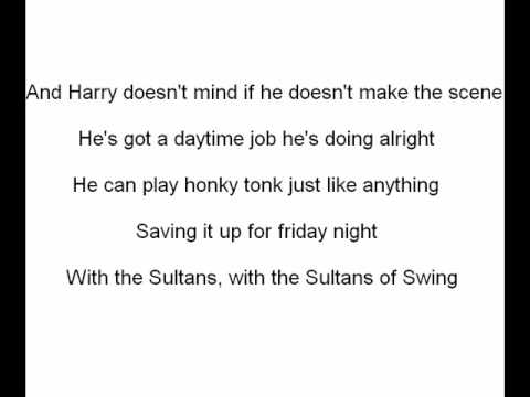 Sultans of Swing (with lyrics)