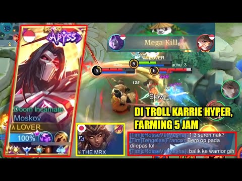 TOP GLOBAL MOSKOV SOLO RANK, GENDONG PUBLIK YANG SUKA NGETROLL - MOBILE LEGENDS