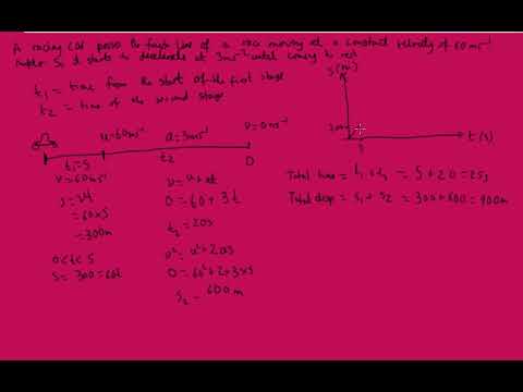 1 4 Displacement  time graphs and multi-stage problems