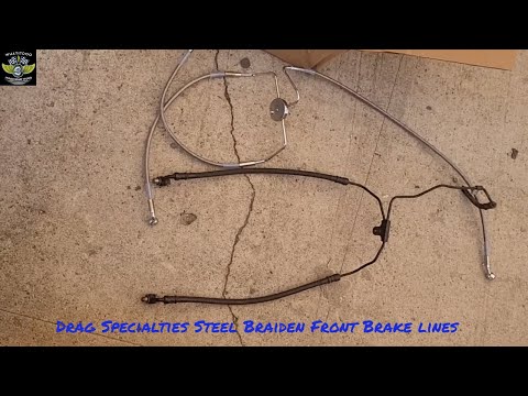 Harley Davidson Road Glide stainless steel brake lines upgrade install. Drag Specialties performance