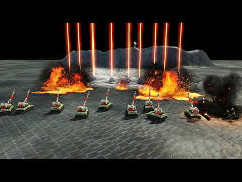 10 Inferno Cannon VS 10 Athena Cannon (C&C Generals Evolution: Beta 0.3)