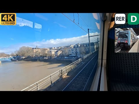 [4K] [RER D] Trajet en Z2N de Gare de Lyon (surface) à Maisons-Alfort - Alfortville.