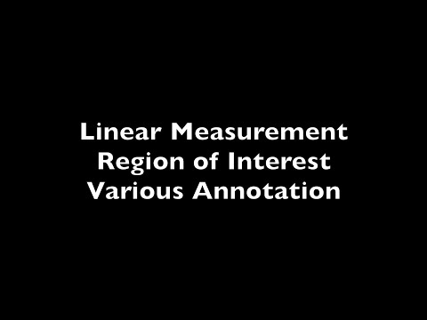 10. Markup Function I - Linear Measurement, Region of interest, Various Annotation