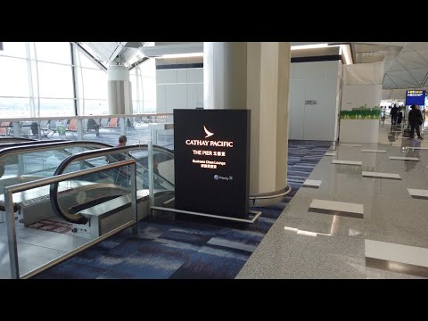 The Pier Business Class Lounge Tour Avaliação Aeroporto de Hong Kong | Cathay Pacific