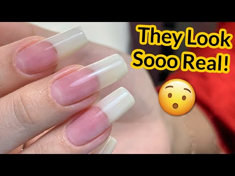 Hyper REALISTIC Nails with Acrylic 😳🤯 NEW NAIL TREND?💅🏼 NATURAL NAIL DUPE