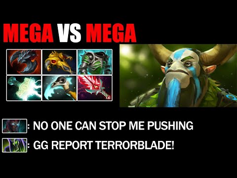 Non-Stop Pushing Nature Prophet Comeback - Epic Mega Creeps VS Mega Creep 7.26c Dota 2