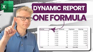Complete report in Excel with just ONE formula!