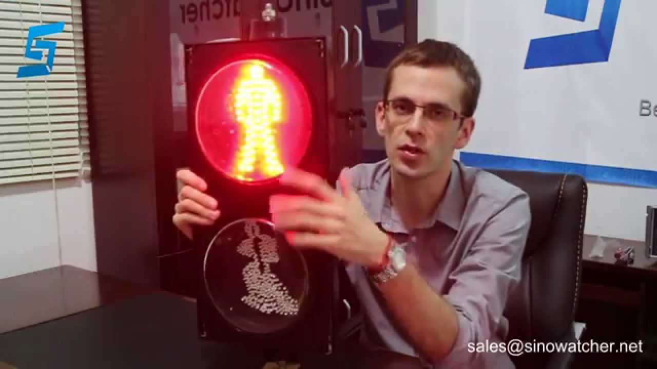 200mm LED Pedestrian light Red man and  Green Running man