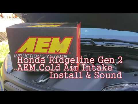 AEM Cold Air Intake Honda Ridgeline Unboxing, Install & Sound comparison. Sounds and looks great