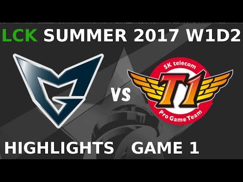 SSG vs SKT | Game 1 | HIGHLIGHTS | LCK W1D2 2017 SUMMER | Samsung Galaxy vs SK Telecom T1
