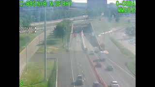 I-895 N Of Harbor Tunnel Traffic Camera 6/21/2026 5:40 PM - 6/22/2026 12:34 AM (Sunny - Midnight)
