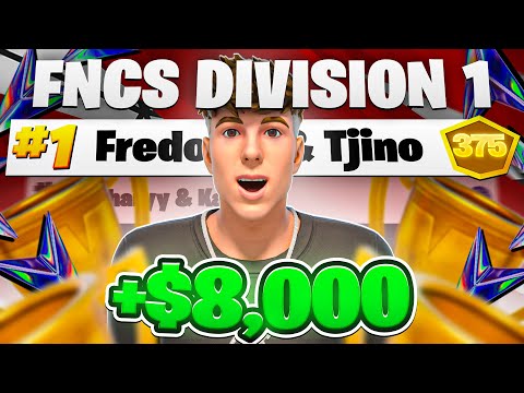1ST PLACE FNCS DIV 1 FINALS 🏆 w/ Tjino ($8K) | Fredoxie