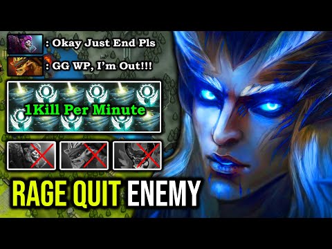 HOW TO MAKE ENEMY RAGE QUIT Crazy 1Kill Per Min Super Burst Skywraith MID 100% No Mercy DotA 2