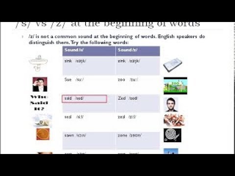 Pronunciation /s/ vs /z/ sounds