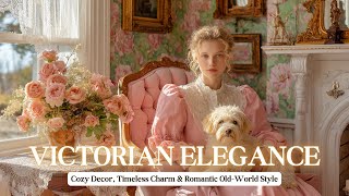 Victorian Cottage Style: Lace Curtains, Roses, Tufted Chairs & Old-World Home Decor Elegance