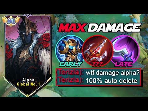 ALPHA NEW PERFECT BUILD FOR SUSTAIN AND DAMAGE!! TANKY BUT DEADLT (intense match!) - MLBB