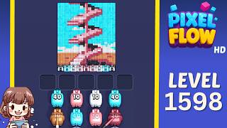 Pixel Flow Level 1598 Solution Walkthrough