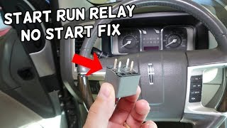 LINCOLN MKX NO CRANK NO START. START RUN RELAY LOCATION REPLACEMENT