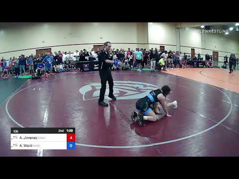106 Lbs Semifinal - Audrey Jimenez, Sunkist Kids Wrestling Club Vs Ava Ward, Sunkist Kids Wrestlin