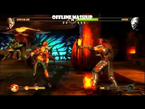 Mortal Kombat 9 Lanqu (Sonya) vs Dock (Smoke)