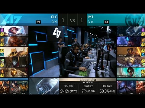 CLG vs IMT Game 3 Highlights - COUNTER LOGIC GAMING vs IMMORTALS NA LCS Week 4 Summer 2016