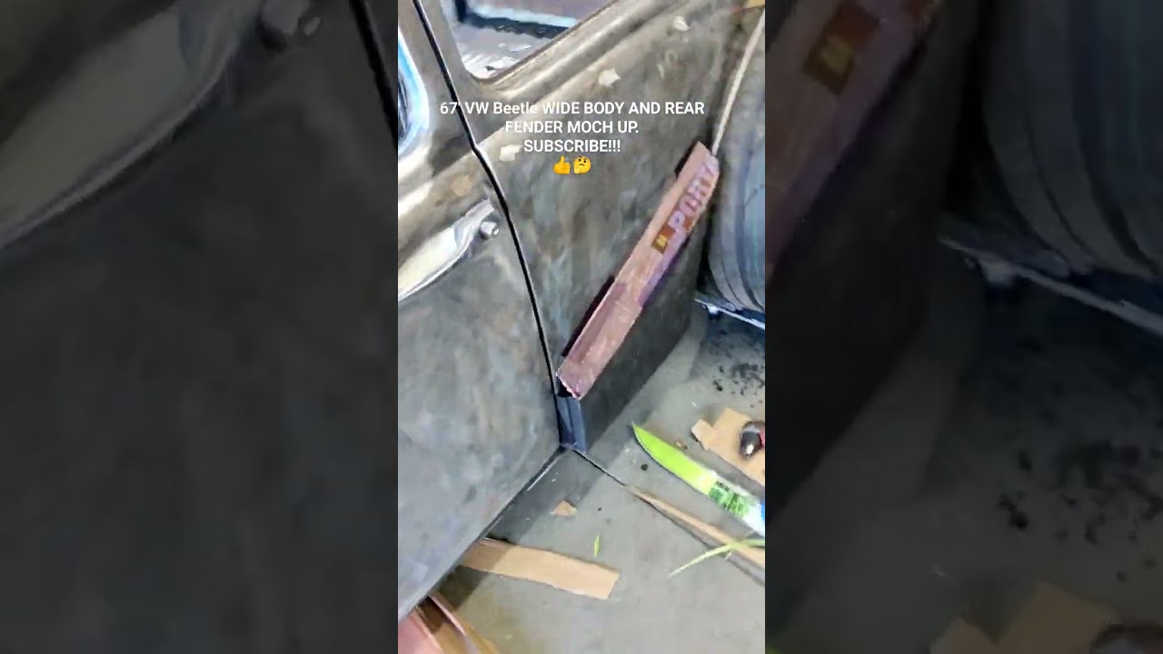 67' VW Beetle WIDE BODY and rear fender flare moch up. #volksrod #custom #volkswagen #fabrication