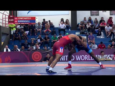 1/4 FS - 74 kg: F. GOMEZ MATOS (PUR) v. J. BURROUGHS (USA)