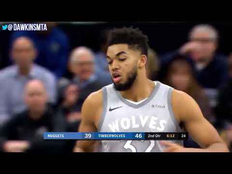 Karl Anthony Towns Full Highlights 2018.4.11 TWolves vs Nuggets 26 14! | FreeDawkins