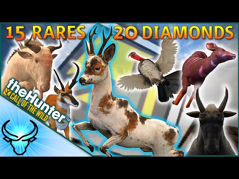 20 Diamonds & 15 Rares! | Diamond & Rare Montage #1 | theHunter Call of the Wild