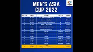 Asia Cup 2022 Schedule #shorts #cricket #asiacup #asiacup2022schedule #indvspak