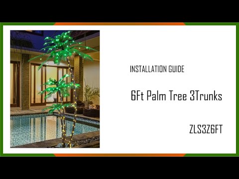 Installation Guide - 6 ft Tropical Palm Tree with Lights, Solar Powered ZLS3Z6FT