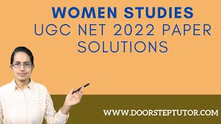 Download Lagu UGC NET 2022 Women Studies Paper Solutions @ www.doorsteptutor.com Thumbnail