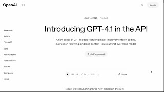 GPT-4.1 API Tutorial: Explore OpenAI's NEW Models (Mini, Nano, 1M Tokens!)