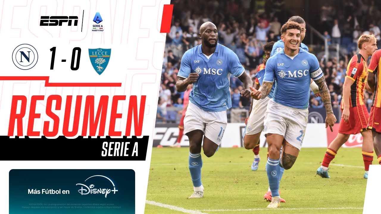 EL GLI AZZURRI SE IMPUSO EN SU CASA Y SE SUBE A LA CIMA DE LA TABLA | Napoli 1-0 Lecce | RESUMEN