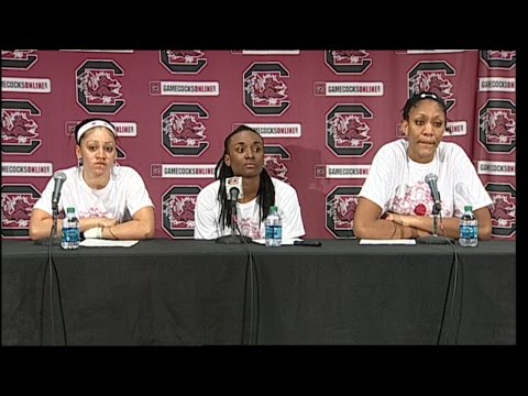 Bianca Cuevas, Khadijah Sessions, and A'ja Wilson Post-Game Press Conference (Texas A&M) - 1/17/16