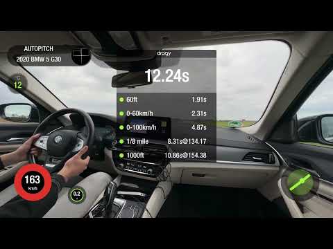 BMW 5 G30 540i 3.0i (B58) AT 4WD 2020 STOCK. 0-200 acceleration.