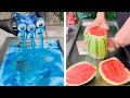Cutting Watermelon IceCream Blueberry Fanta Icecream Satisfying Ice