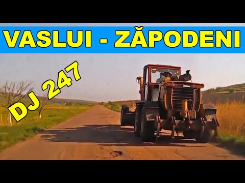 Ruta VASLUI - ZAPODENI filmare de la Capu Dealului pe DJ 247 in anul 2016