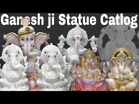 Rajendra art's glossy finish white marble lord ganesha statu...